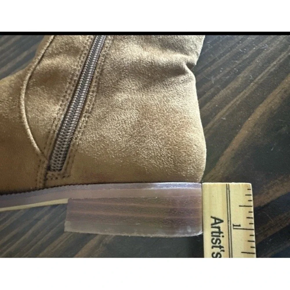 J.Crew Over the Knee Boots Rich Walnut Faux Microsuede Chocolate Brown Women's 7